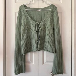 Hollister Crochet-Style Tie-Front Sweater